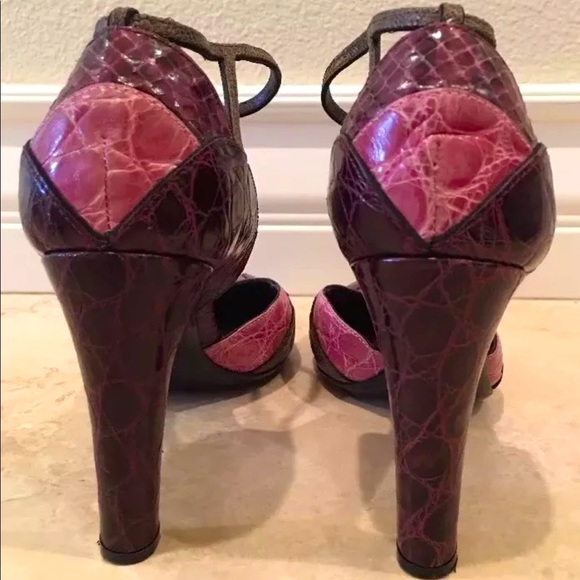 PRADA Genuine Crocodile Alligator Heel Rare ITALY - Picture 8 of 12